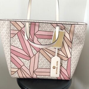 Michael Kors Artistic Pink and Cream Tote New with tags
